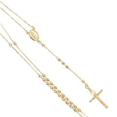 14kt Cross Rosary Chain