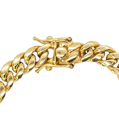 14kt YG Cuban Link Bracelet (Hollow) 7.3mm