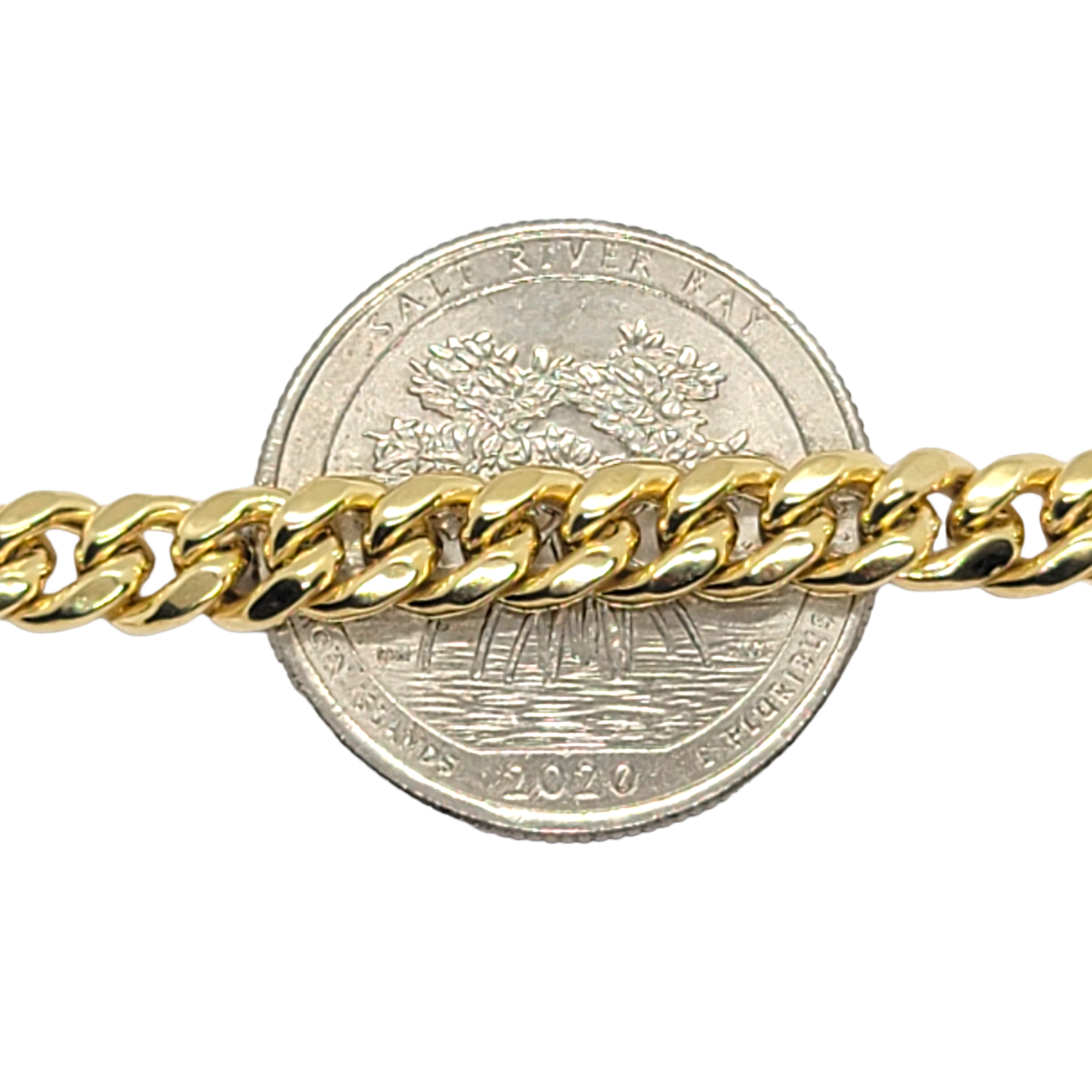 14kt Cuban Link Bracelet 5.5mm (Hollow)