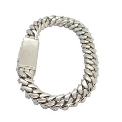 10kt Diamond 10mm Cuban Link Bracelet