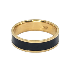 14kt Ring Black Enamel