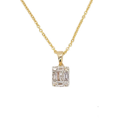 10kt Baguette Diamond Pendant