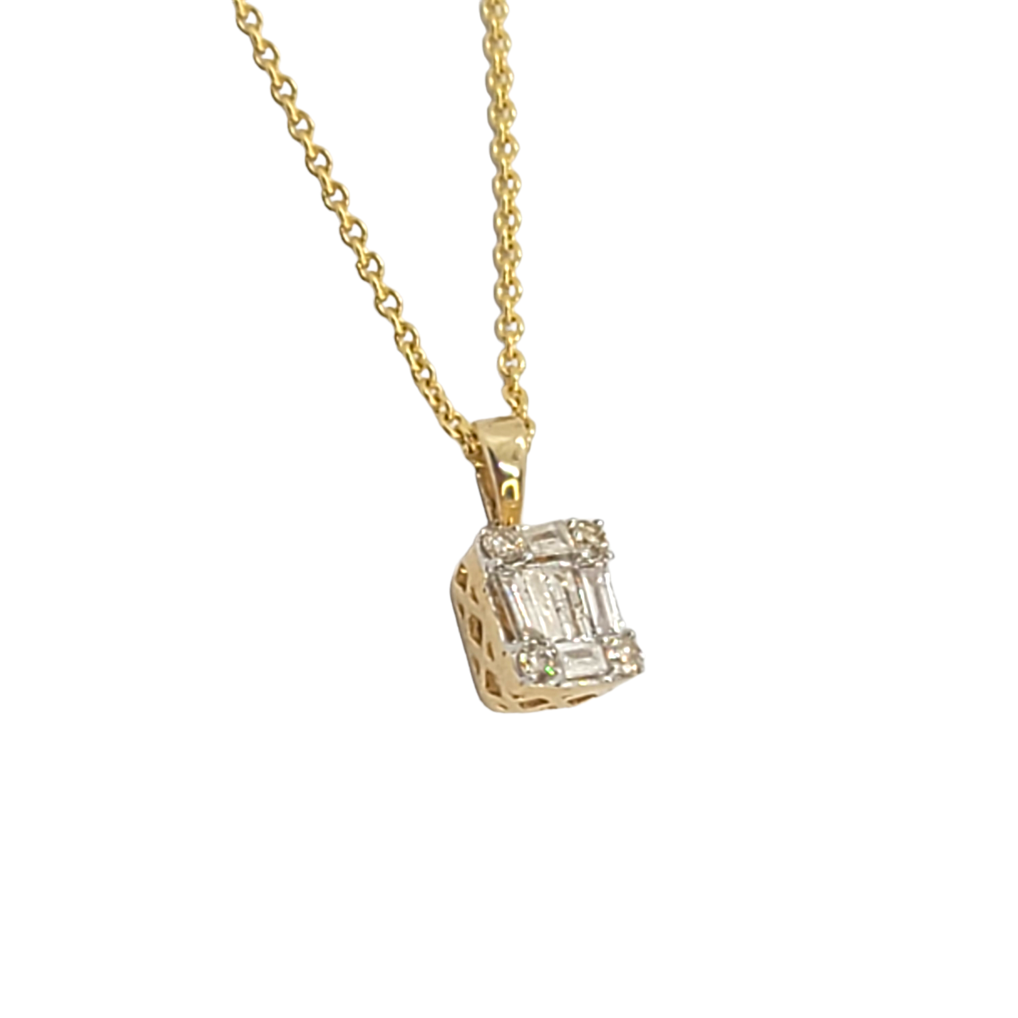 10kt Baguette Diamond Pendant