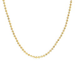 14kt Moon Cut Ball Chain