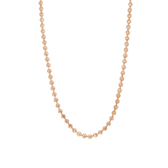 14kt Rose Gold Moon Cut Ball Chain 18"