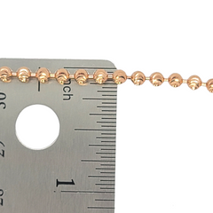 14kt Rose Gold Moon Cut Ball Chain 18"