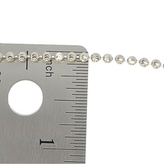 14kt White Gold Moon Cut Ball Chain