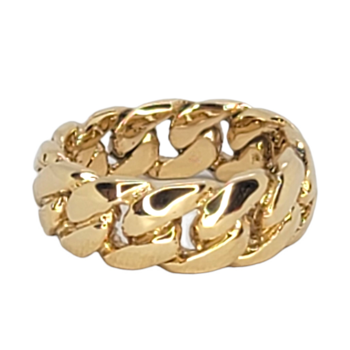 14kt 8mm Cuban Link Ring