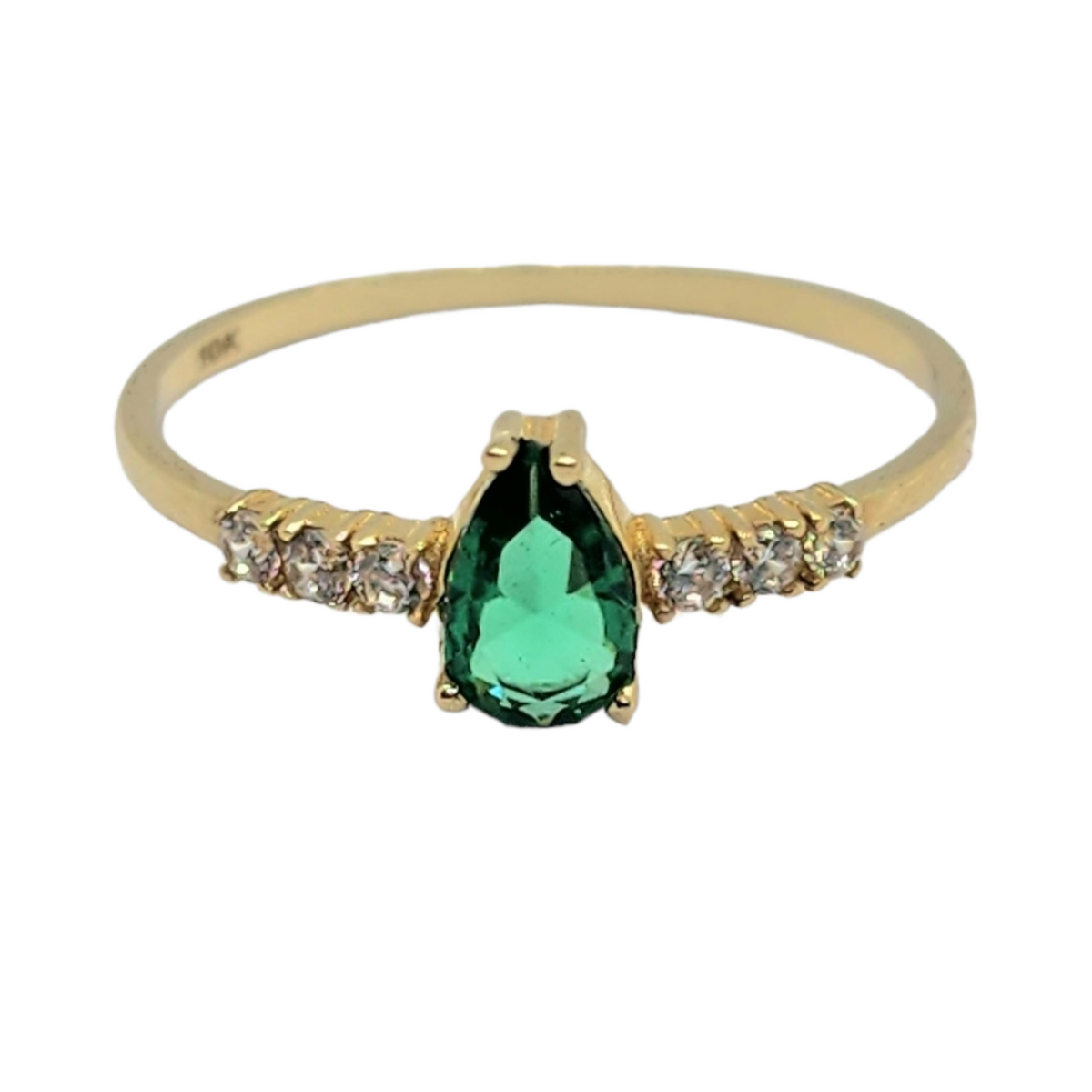 Pear Shaped Birthstone Ring - 10kt