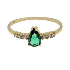 Pear Shaped Birthstone Ring - 10kt