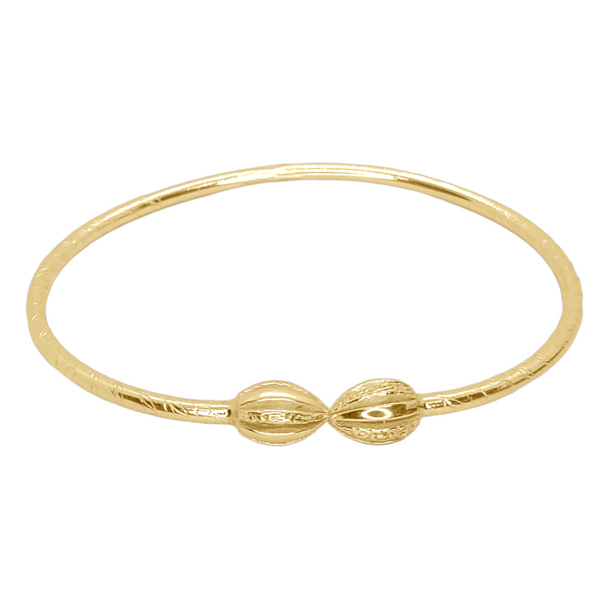 Gold Cocoa Head Original - West Indian Bangle 2.8mm Rod