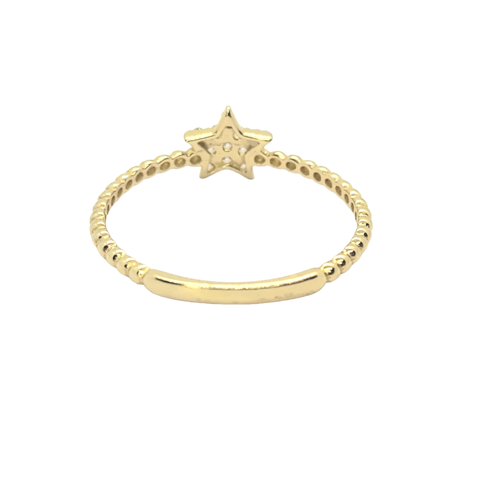 Dainty Star Ring CZ Stones - 10kt