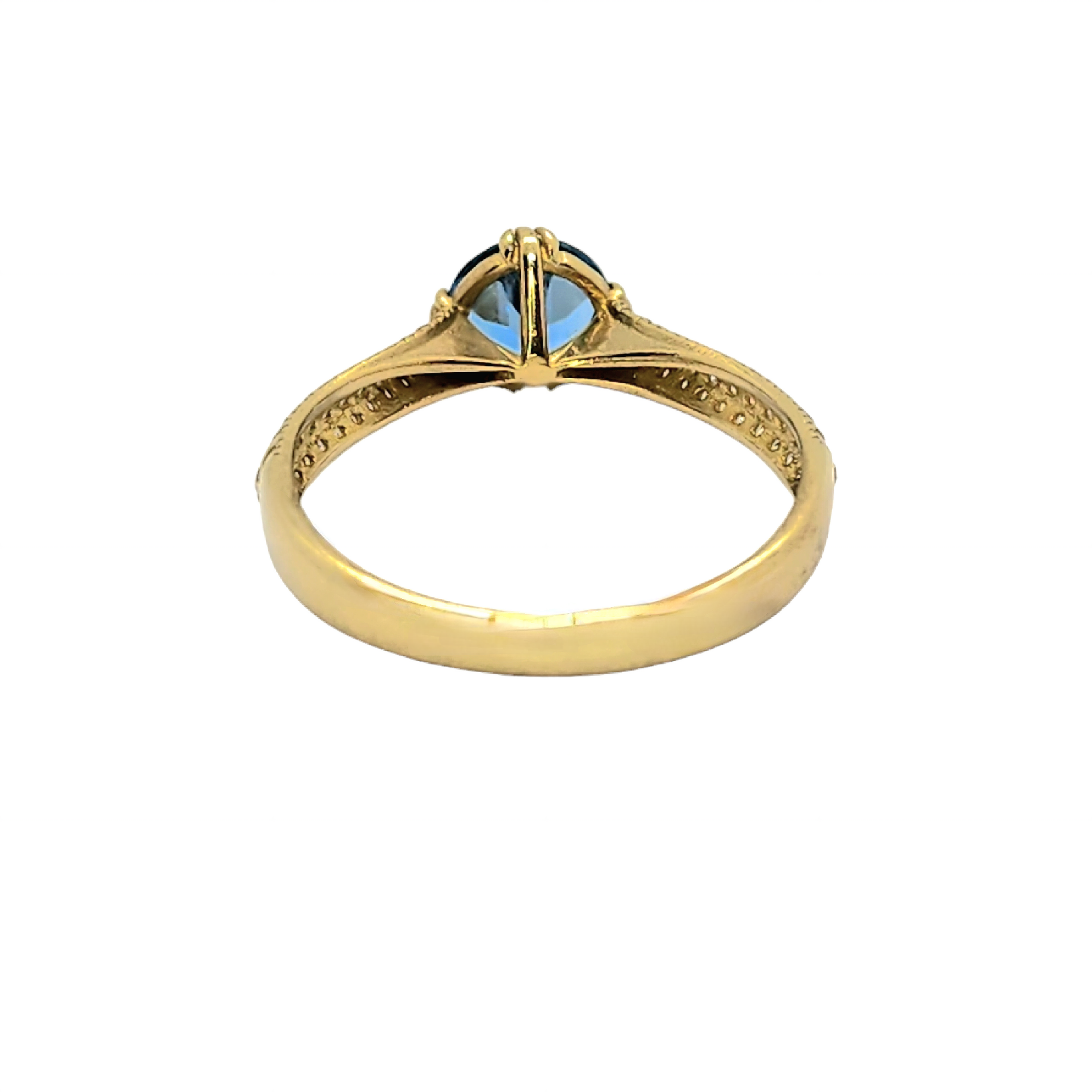 Birthstone Ring - Round Cut Stone 10kt