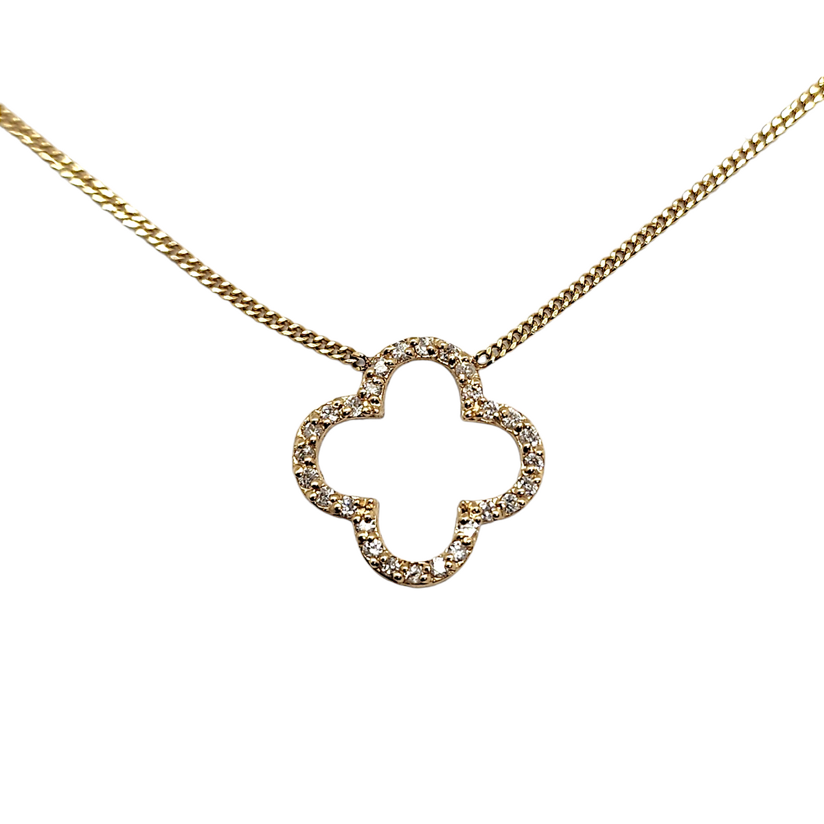 Diamond Pendant - 14kt Cuban Link Chain