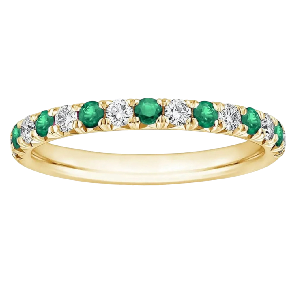 18kt Gemstone & Diamond Band