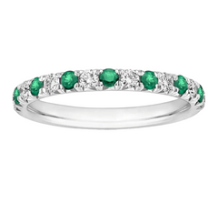 18kt Gemstone & Diamond Band