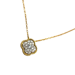 Clover Natural Diamond Necklace - 18kt