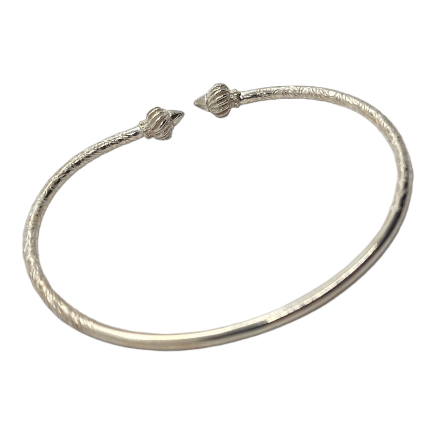 Twist Design West Indian Bangle - Sterling Silver