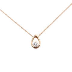 Solitare Diamond - Pear Shape Frame 10kt Rose Gold