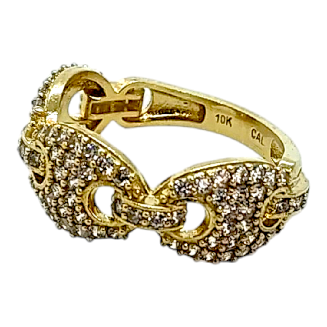 Puff Link Chain Ring - 10kt