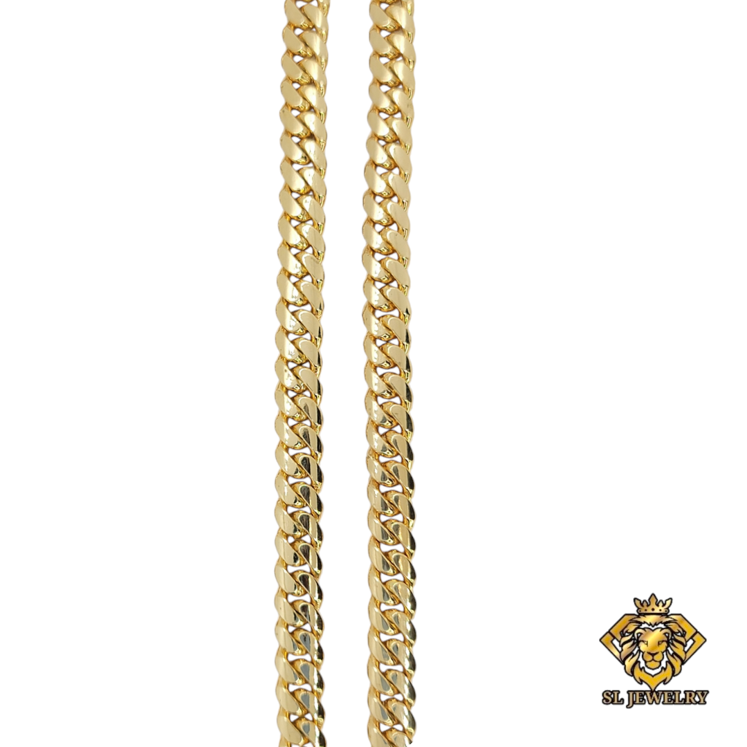 7mm Cuban Link Chain 14kt Solid