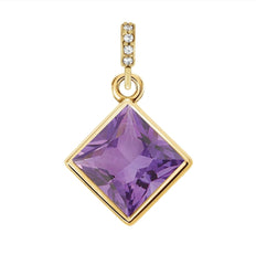 Birthstone Pendant - Solid 14kt Yellow Gold