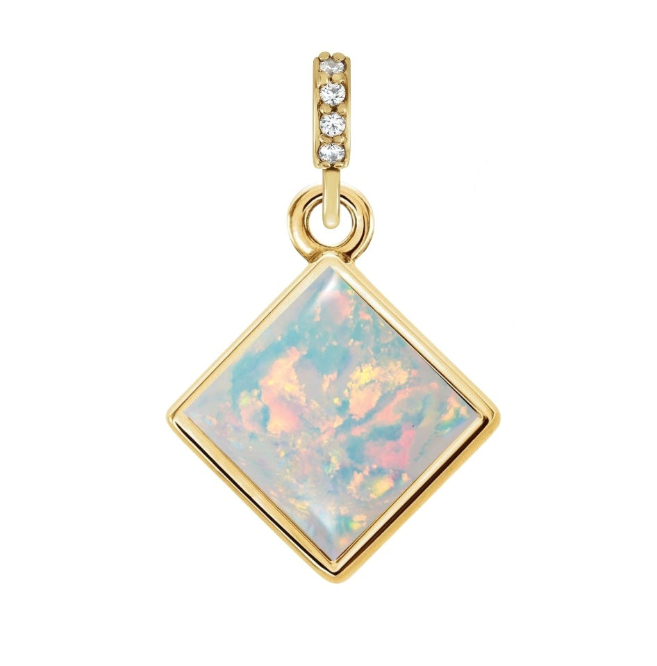 Birthstone Pendant - Solid 14kt Yellow Gold