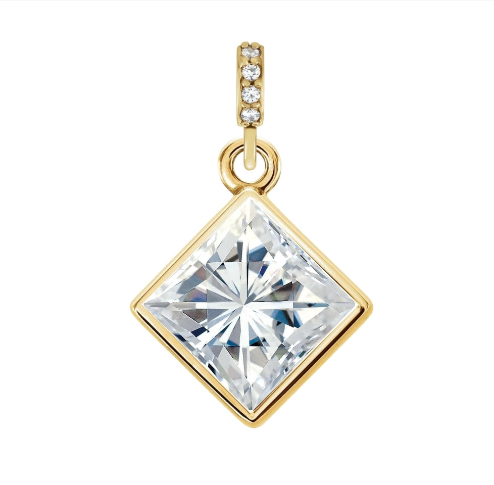 Birthstone Pendant - Solid 14kt Yellow Gold