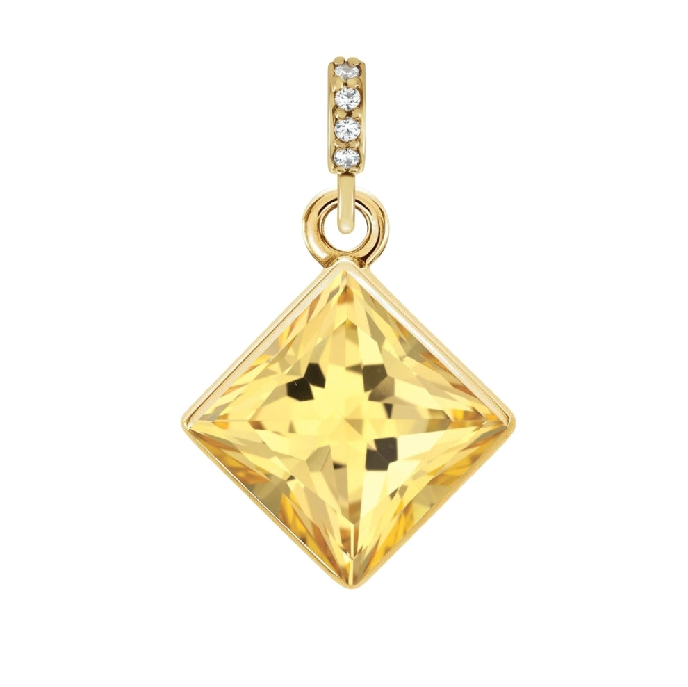 Birthstone Pendant - Solid 14kt Yellow Gold