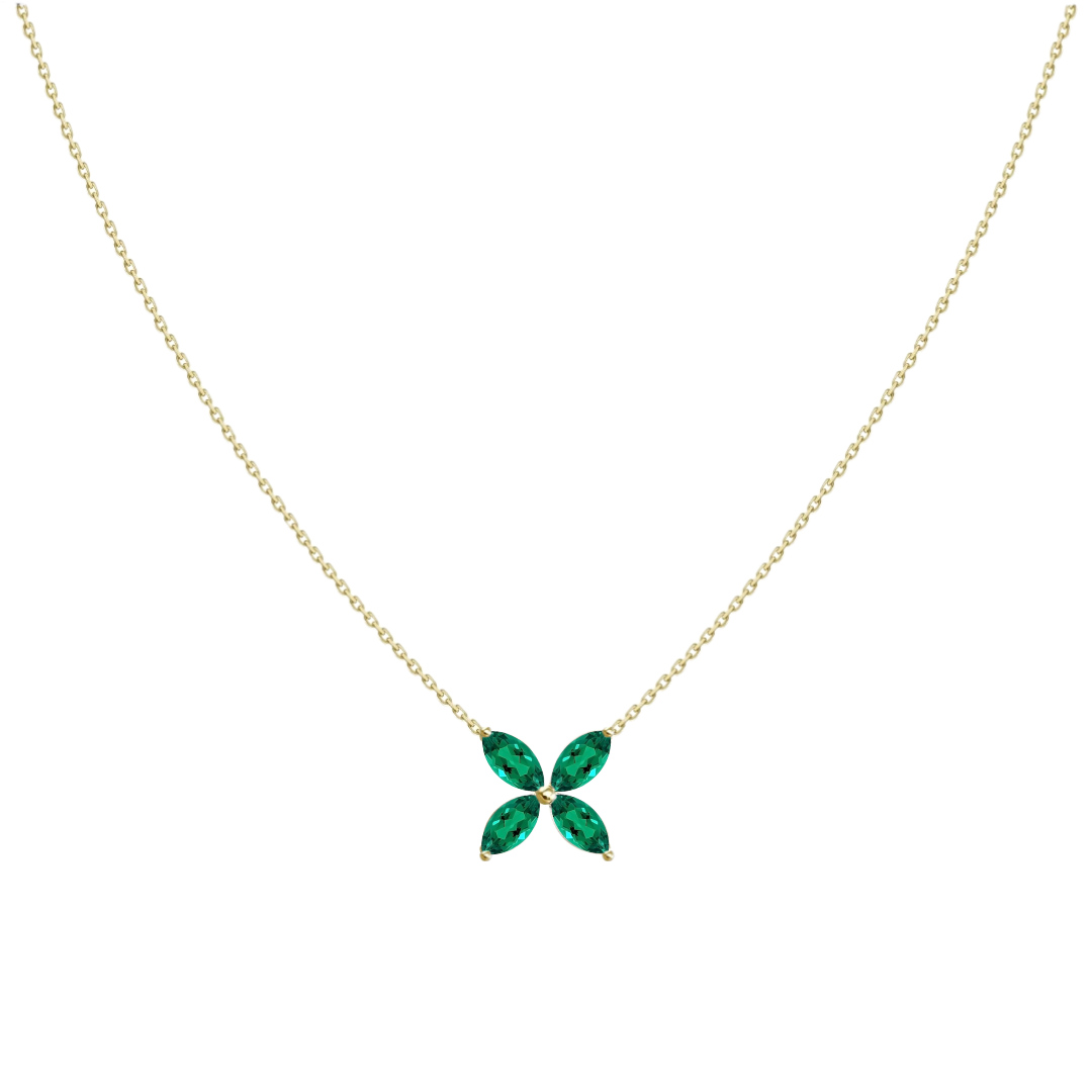 18kt YG - Clover Necklace 0.50ct