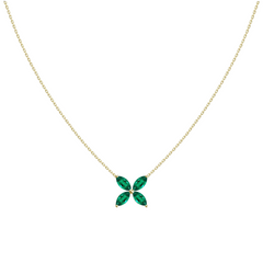 18kt YG - Clover Necklace 0.50ct