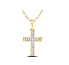 Cross Pendant - Natural DIamonds