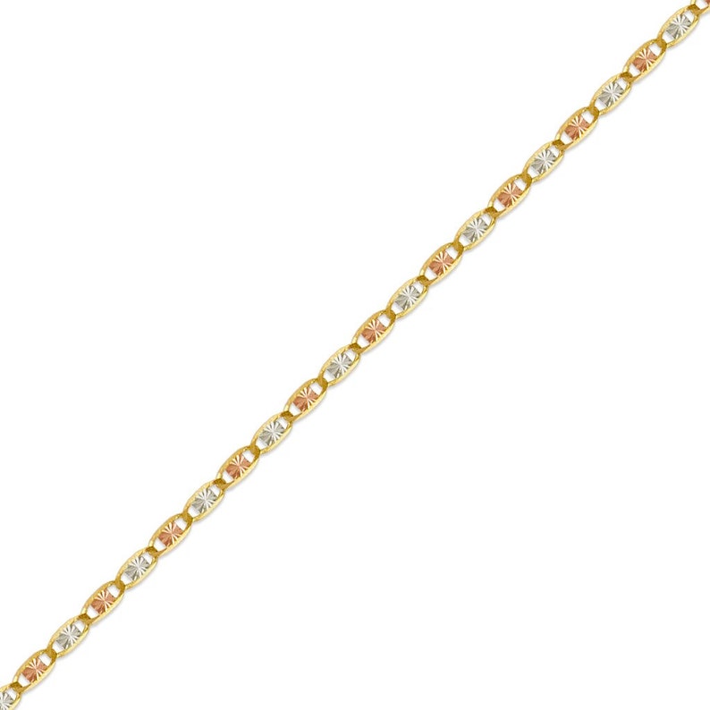 1.8mm Fancy Chain Link - 10kt Tri-Color