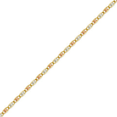 1.8mm Fancy Chain Link - 10kt Tri-Color