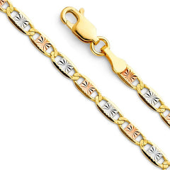 1.8mm Fancy Chain Link - 10kt Tri-Color