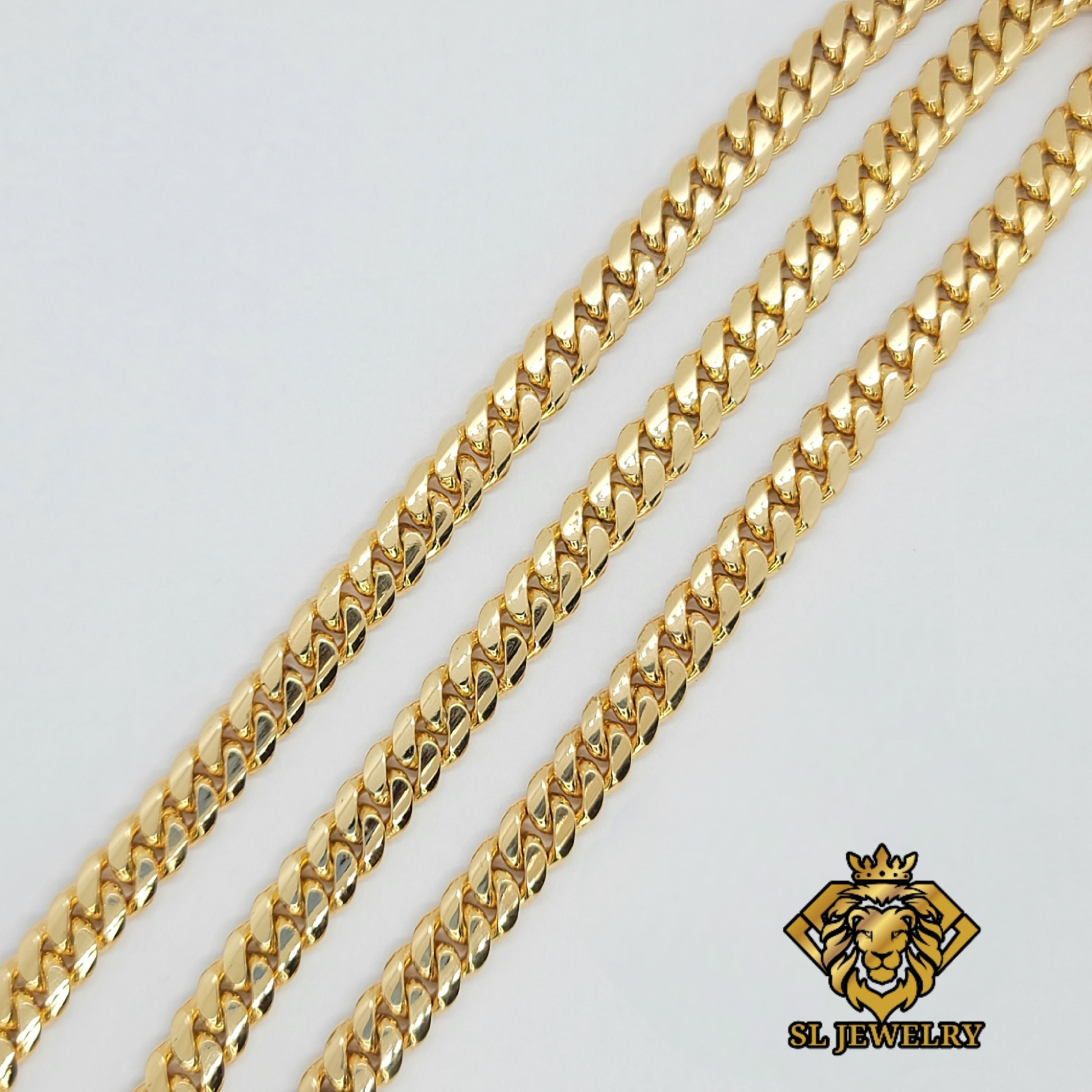 8mm Cuban Link Chain 10kt Solid