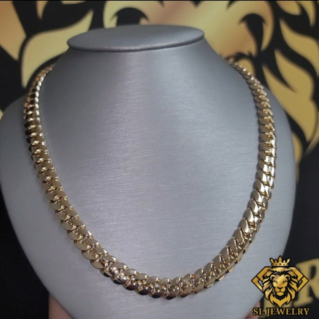 9mm Cuban Link Chain 10kt SOLID