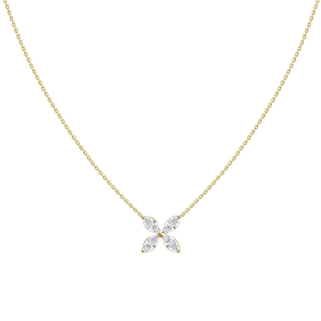 18kt YG - Clover Necklace 0.50ct