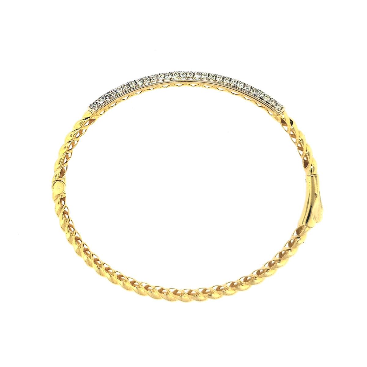 14kt Diamond Bangle Bracelet - Diamonds