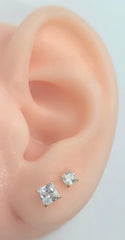 CZ Stud Earrings - 10kt SQUARE