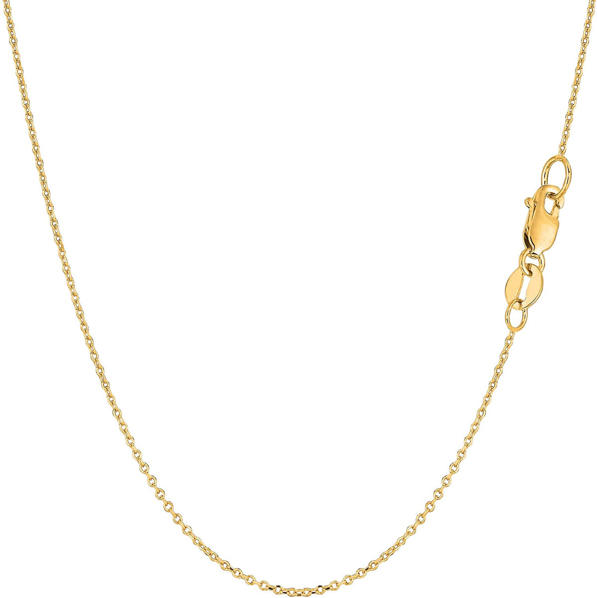 14kt Yellolw Gold Rolo Link Chain - 16"-18"inches Adjustable