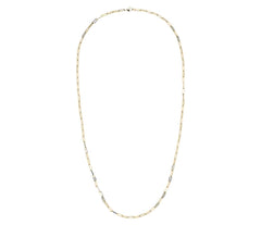 14kt Yellow Gold Solid 4mm Paper Clip Link Chain