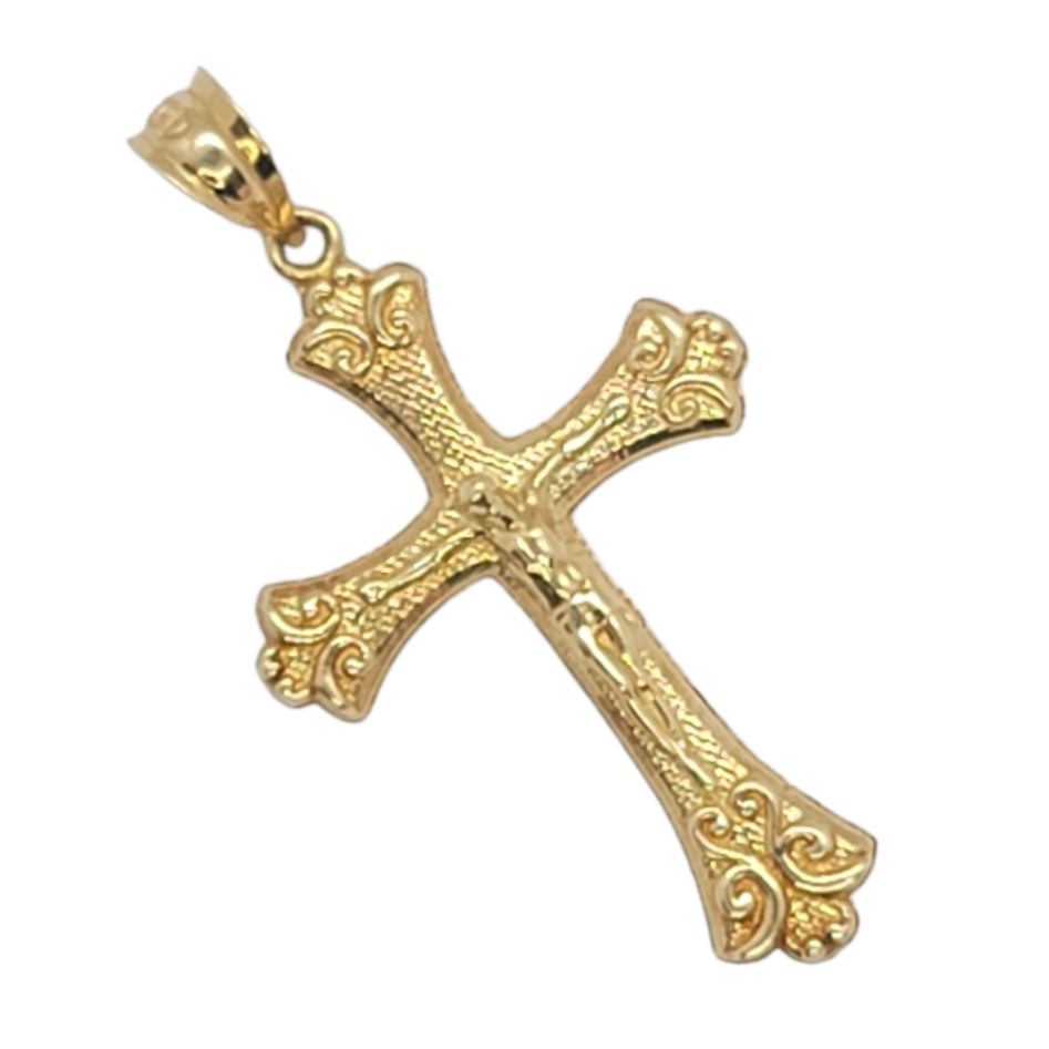 14kt Yellow Gold Crucifix Pendant