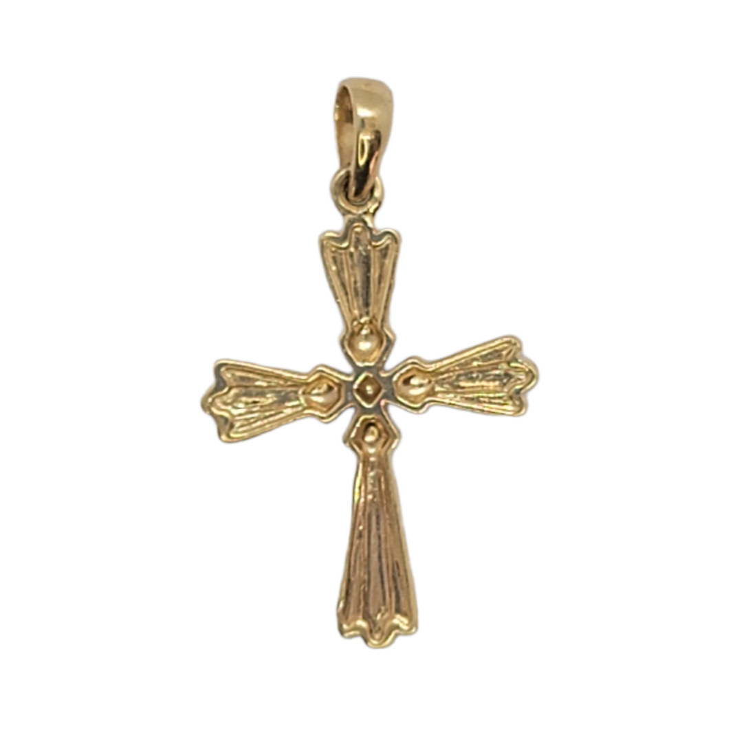 14kt Two-Tone Gold - Fancy Cross