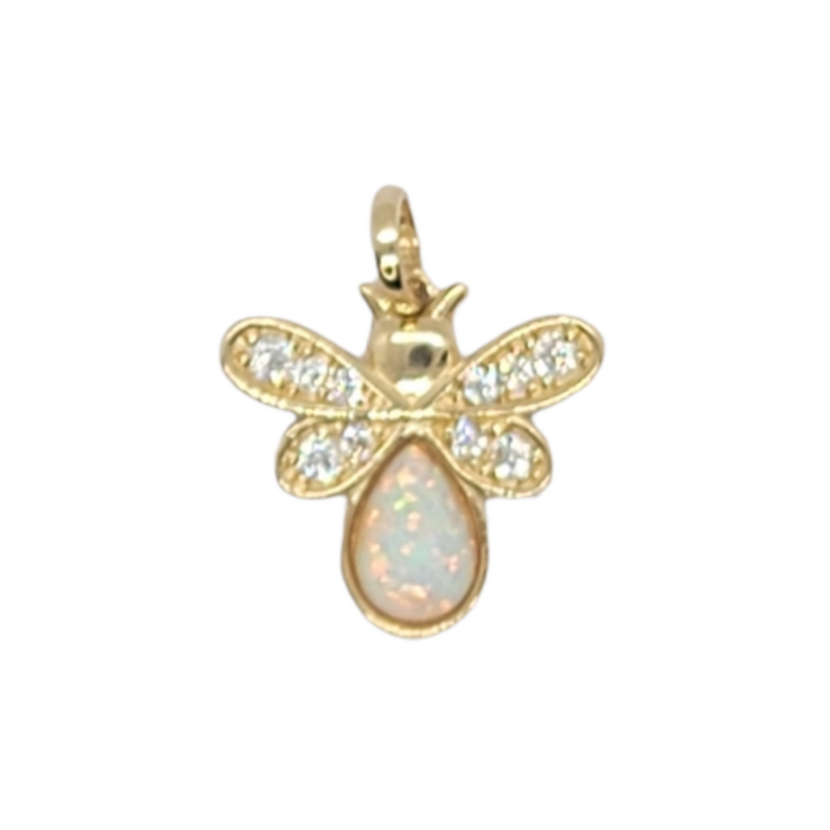 14kt Yellow Gold Small Bee Charm Pendant