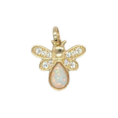 14kt Yellow Gold Small Bee Charm Pendant