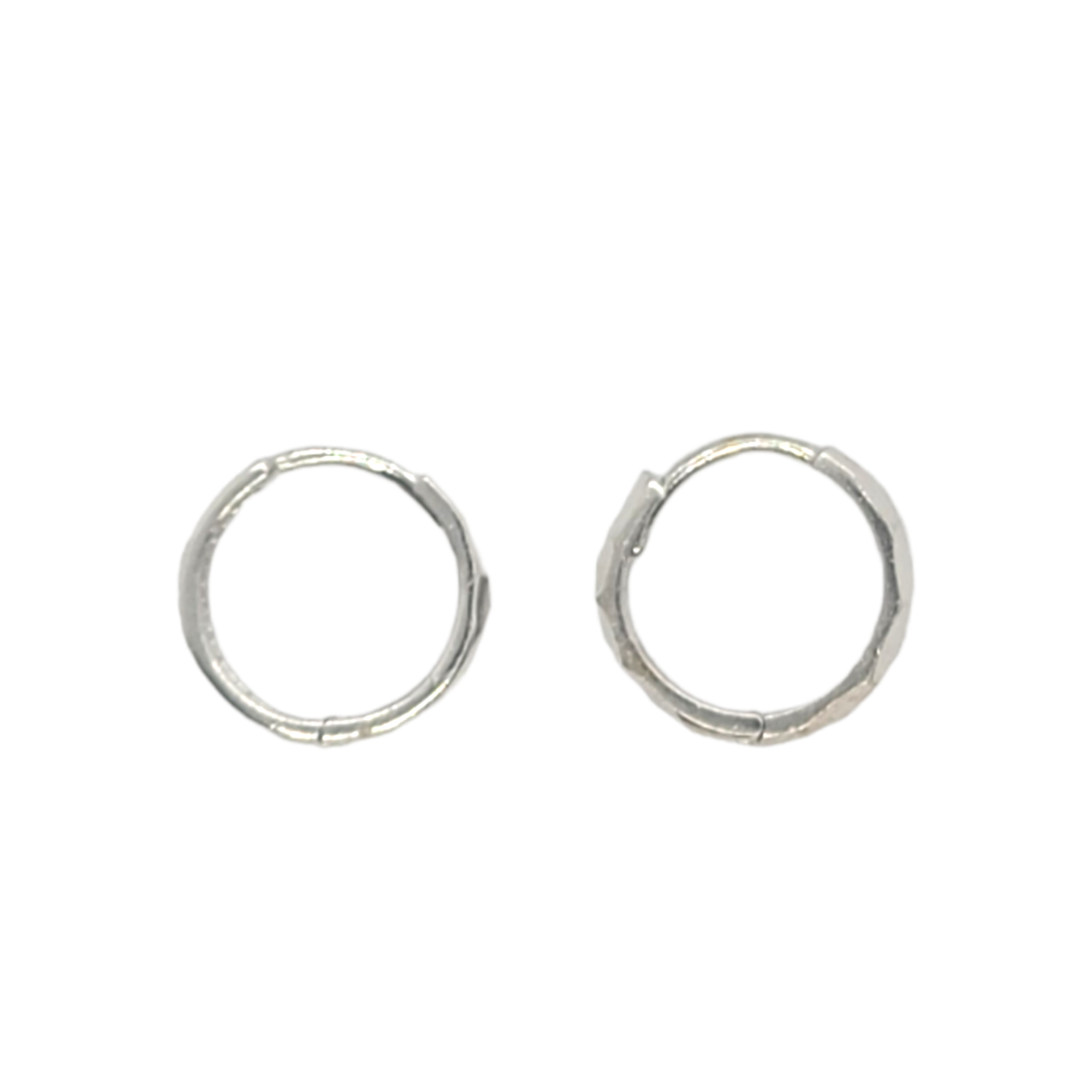 14kt White Gold 2.40mm Huggie Hoops 0.45"inch