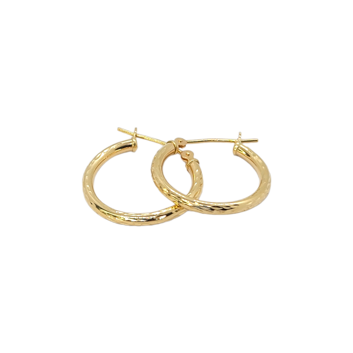 14kt Yellow Gold 0.75" inch Hoops