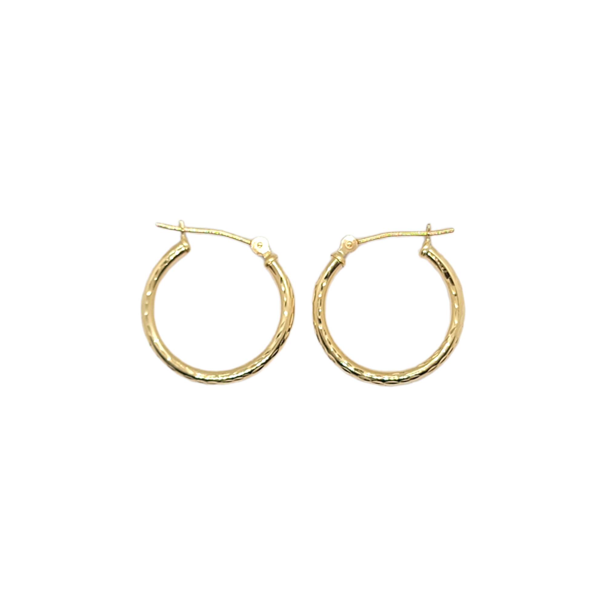 14kt Yellow Gold 0.75" inch Hoops