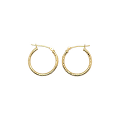 14kt Yellow Gold 0.75" inch Hoops